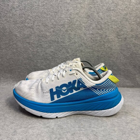 Hoka One One Shoes Womens‎ Size 9.5 Carbon X White Running Sneakers 1102887 WDBL - Picture 1 of 10